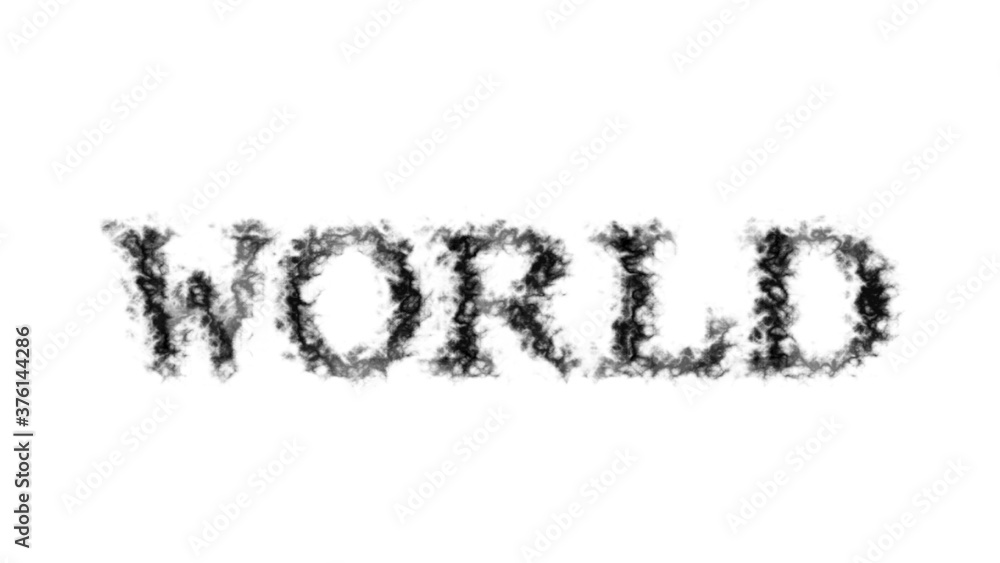 World smoke text effect white isolated background. animated text effect with high visual impact. letter and text effect. World smoke text effect white isolated background. animated text effect with high visual impact. letter and text effect.