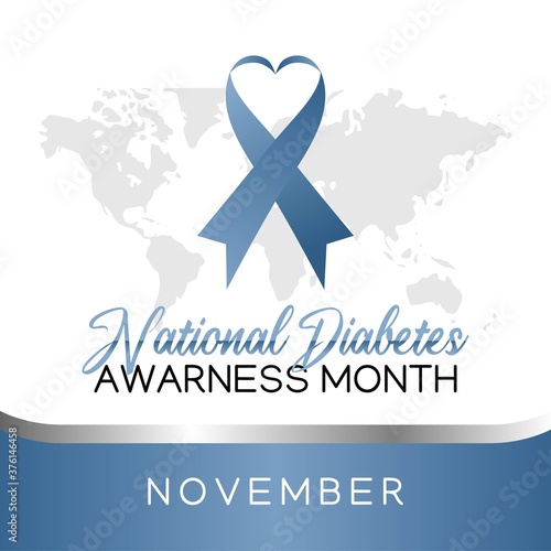 national diabetes awareness month vector illustration