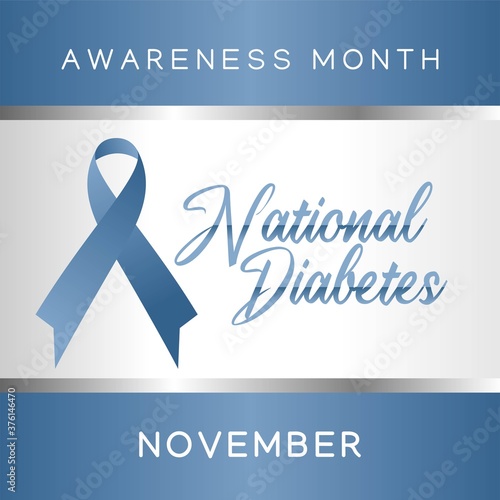national diabetes awareness month vector illustration