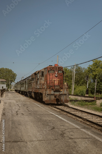 old train in the countryside