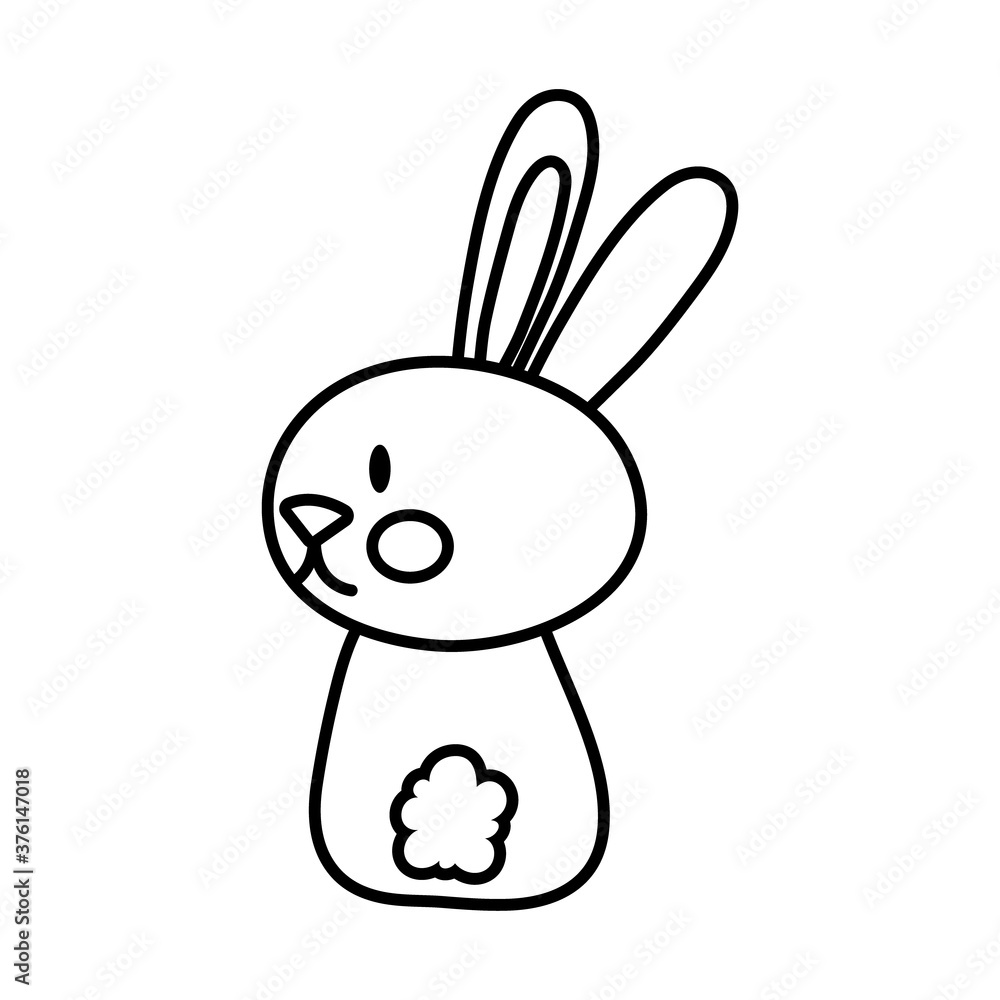 mid autumn cute rabbit back line style icon mid autumn cute rabbit back line style icon