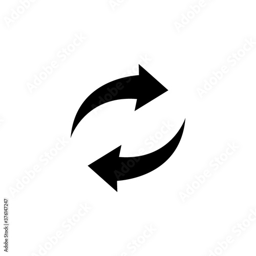 Arrow icon flat vector illustration. refresh symbol