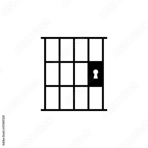 Jail icon flat vector illustration.