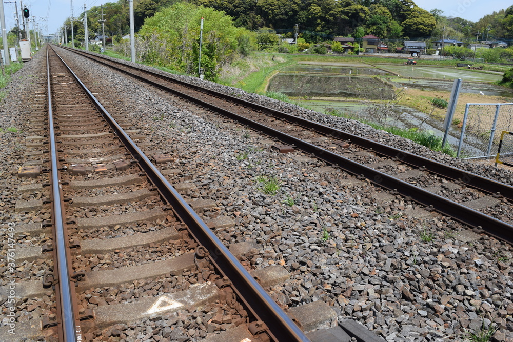 Fototapeta premium 常磐線の鉄道線路