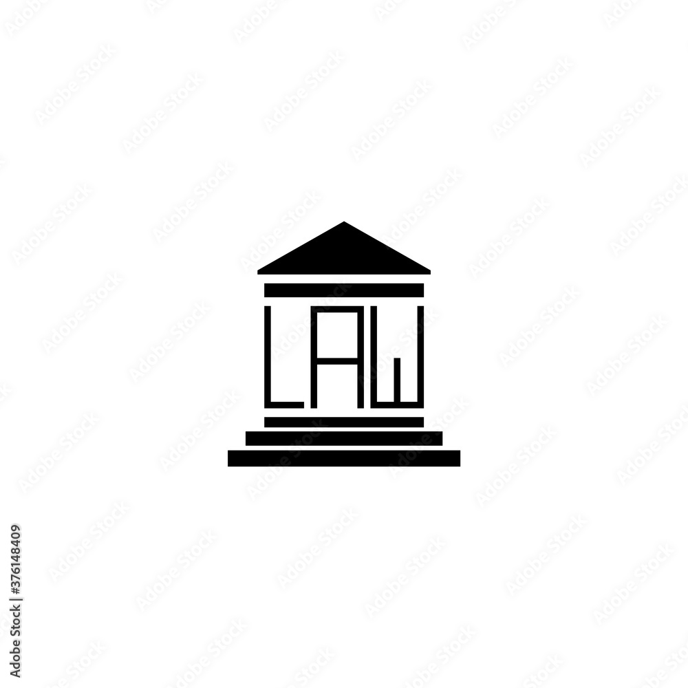 law office logo icon, law, abstract, simple, on white background. law office logo icon, law, abstract, simple, on white background.