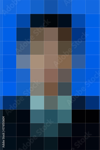vector design illustration of a bitmap photo of several colors