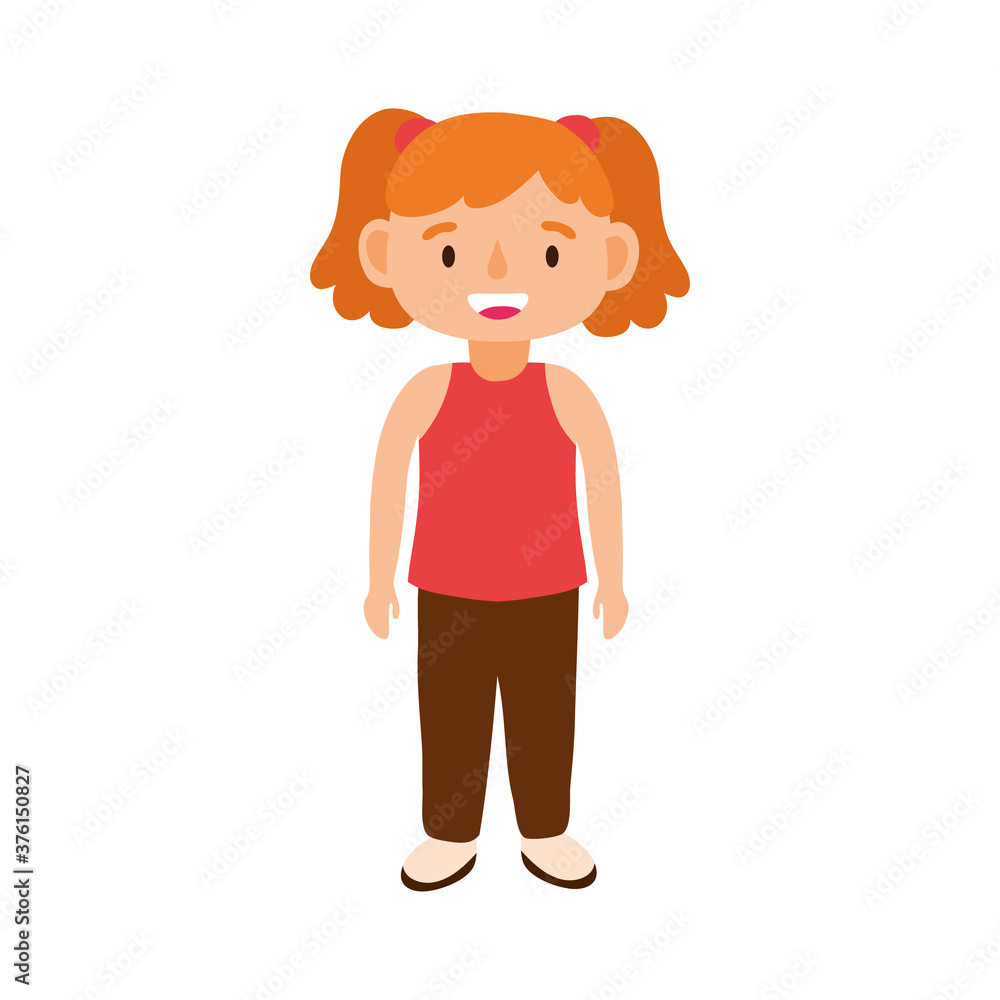 little student girl avatar character