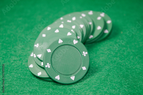 Fichas para jogos de pôquer ou roleta de cassino