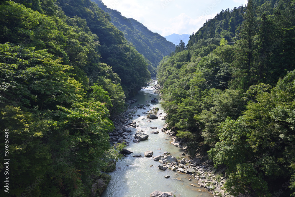 Valley of the summer in Japan, Sanbasekikyo