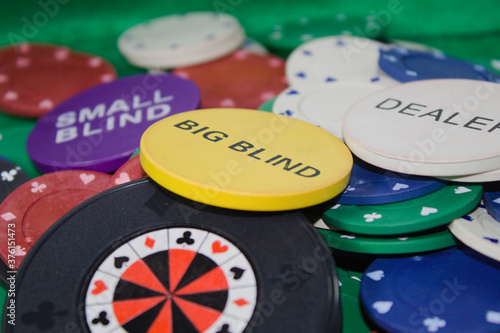 Fichas para jogos de pôquer ou roleta de cassino