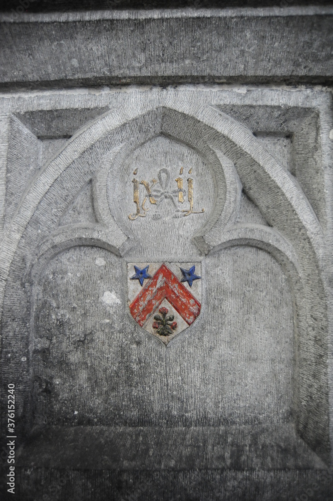 Escudo de armas en pared, Brujas Bélgica