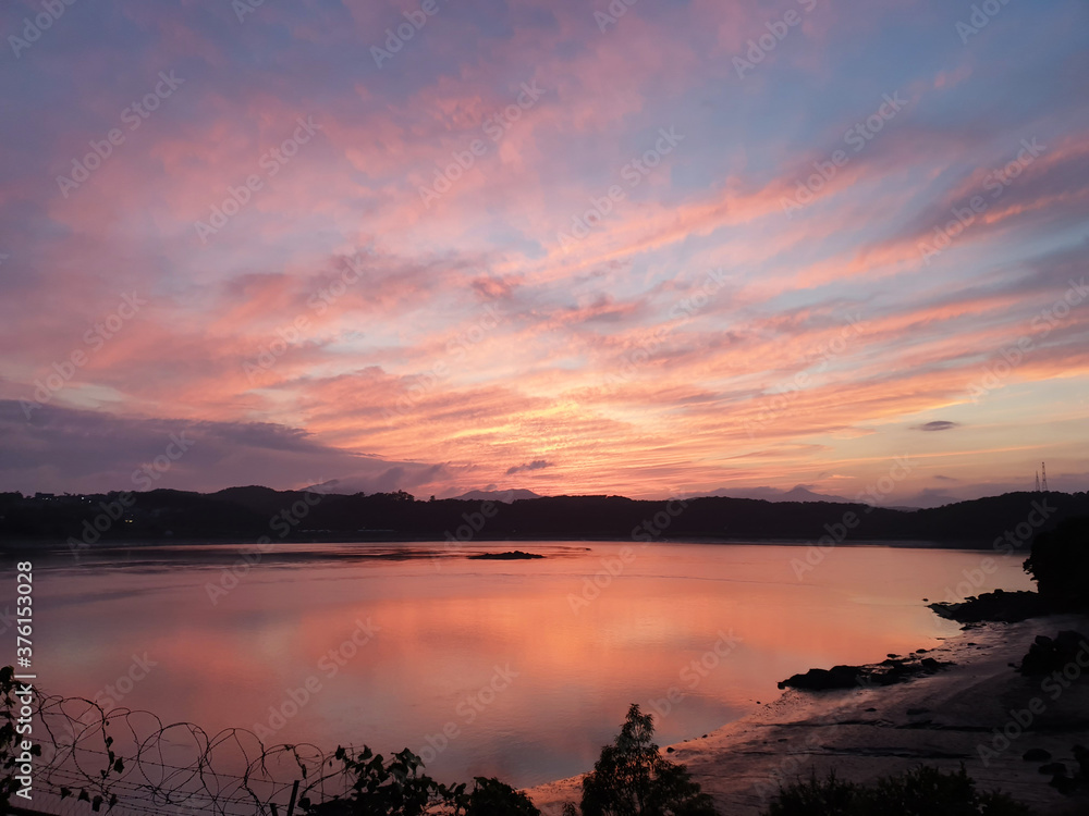 Obraz premium 대한민국 서해안의 일몰 풍경