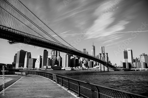 NYC Skyline and Brooklyn Bridge © Romulo