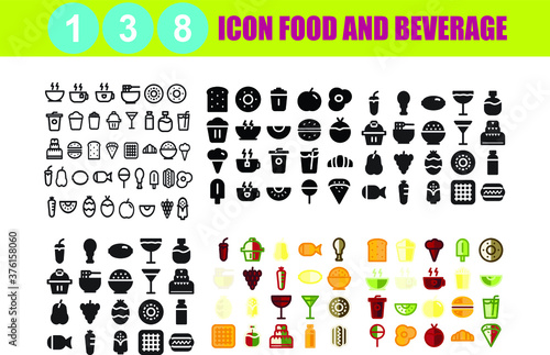 138 Icon Food and Beverage for any purposes website mobile app presentation