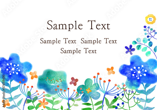 北欧風_水彩ボタニカルフレーム