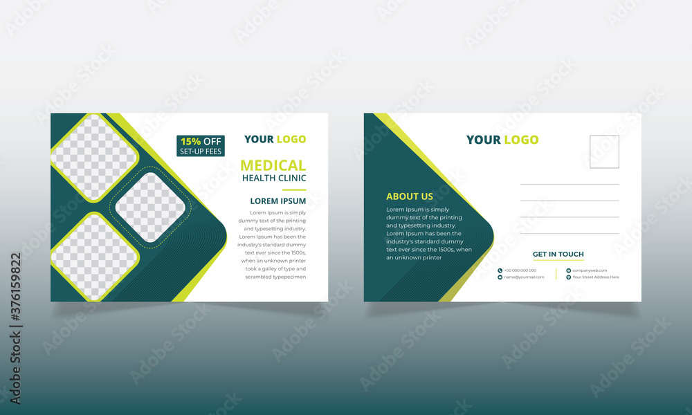 Modern corporate business postcard template design Modern corporate business postcard template design