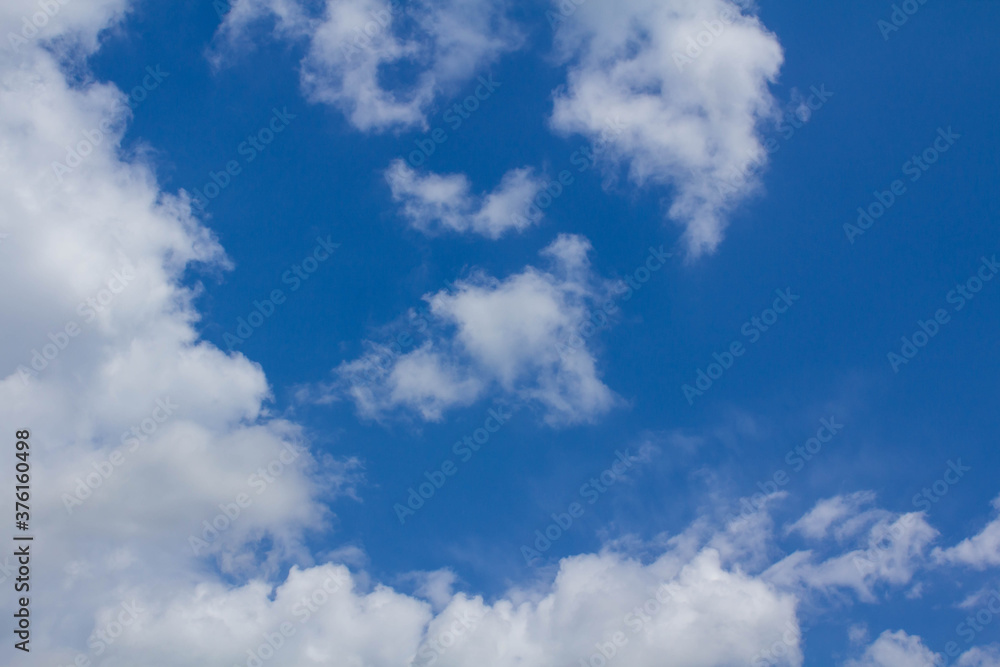 Clear blue sky with beautiful cloudscape, white clouds nature background Clear blue sky with beautiful cloudscape, white clouds nature background