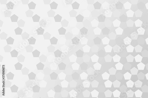 Silver Pentagon Geometric Background. Top Corner Pentagon Pattern concept. Vector Design.