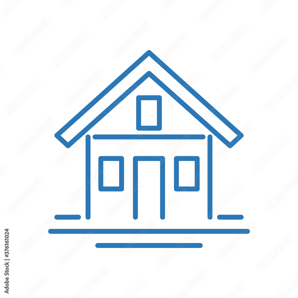 Simple and cute abstract isolated house icon 