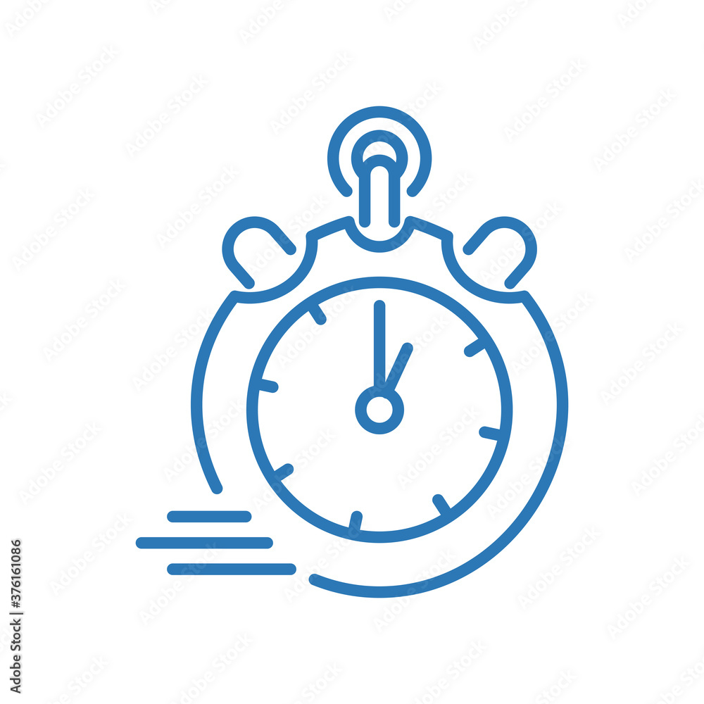 Modern abstract chronometer isolated icon Modern abstract chronometer isolated icon