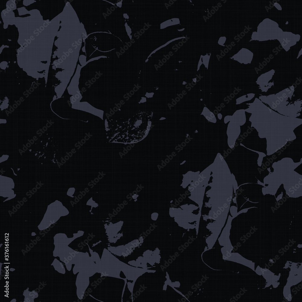 Αυτοκόλλητο Dark moody almost black leaf seamless pattern