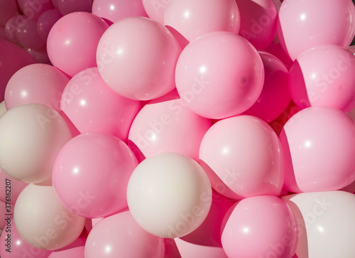 Background of a set of colored balloons