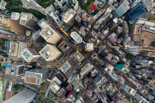 Top down view of Hong Kong