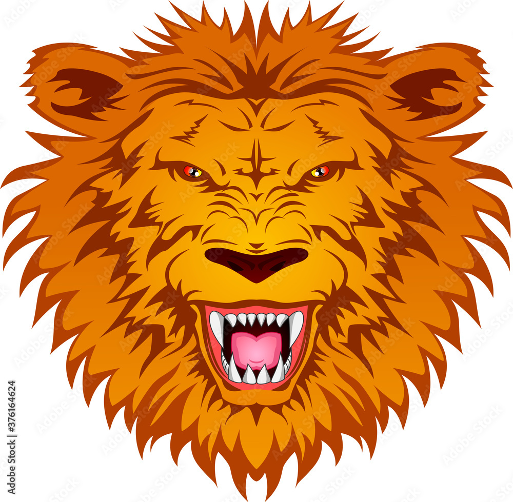 Fototapeta premium lion head mascot