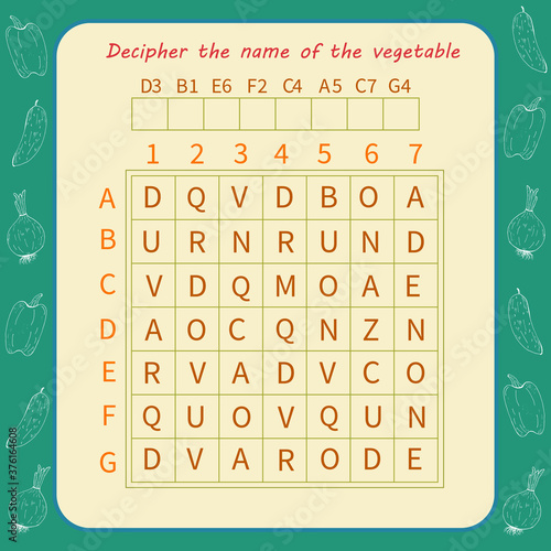 Logic game for children. 