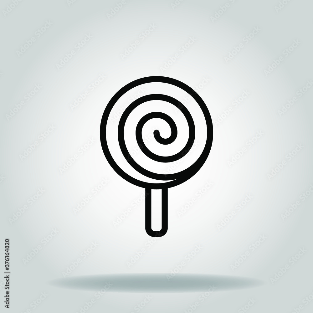 lollipop icon or logo in outline
lollipop icon or logo in outline
