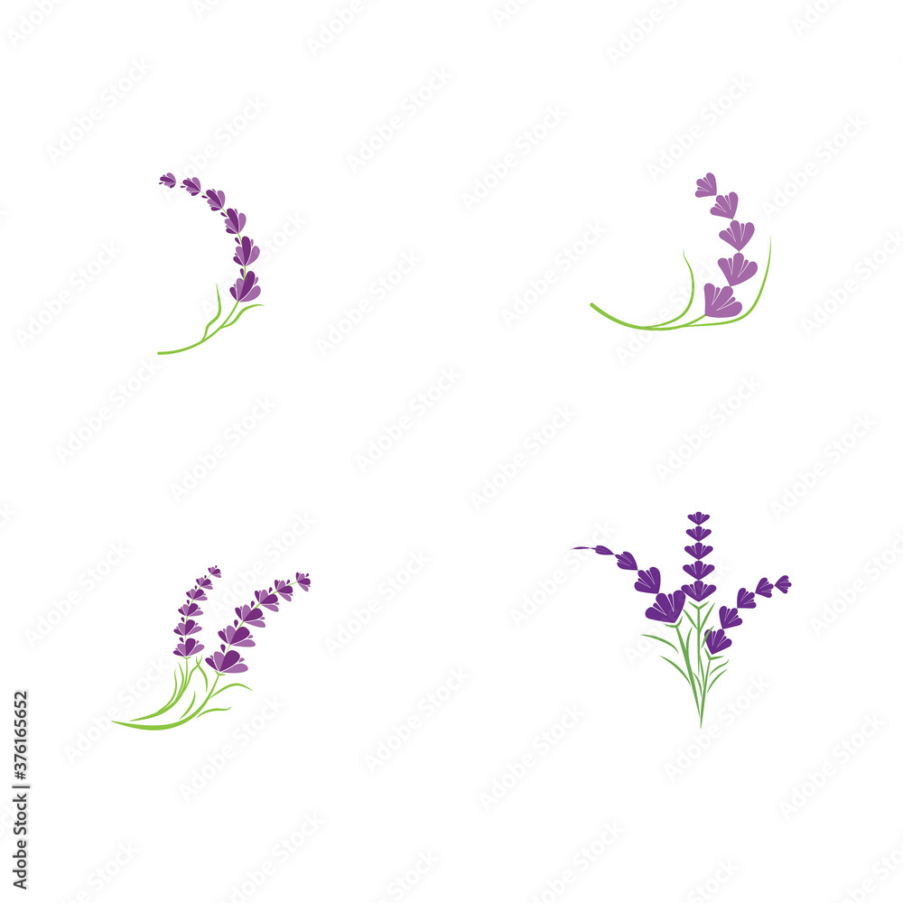Set Lavender Logo Template vector symbol