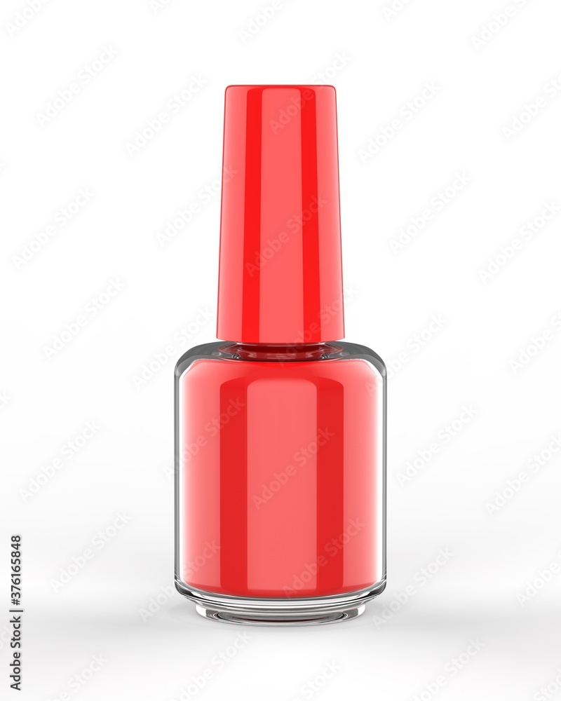 Blank nail polish bottle for mockup design and branding presentation, 3d render illustration. Blank nail polish bottle for mockup design and branding presentation, 3d render illustration.