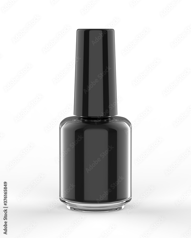 Blank nail polish bottle for mockup design and branding presentation, 3d render illustration. Blank nail polish bottle for mockup design and branding presentation, 3d render illustration.
