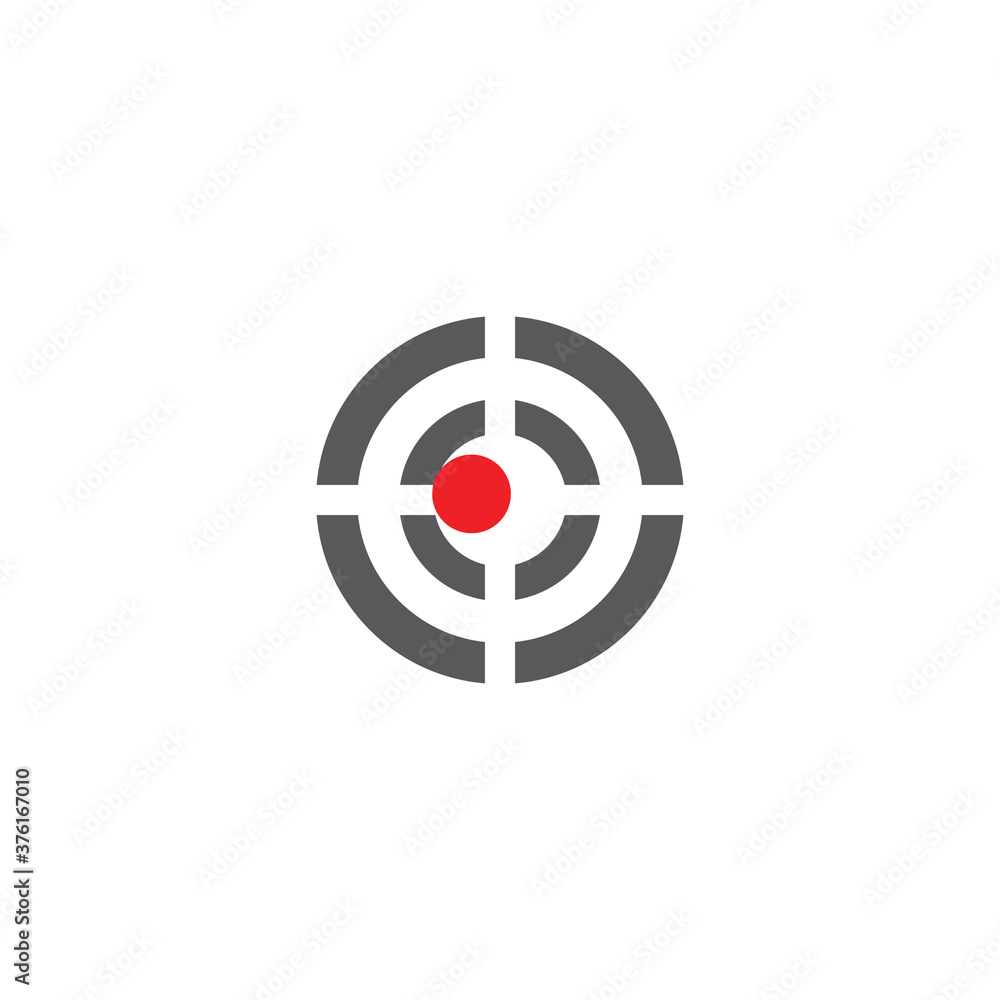 Target icon vector illustration design template Target icon vector illustration design template