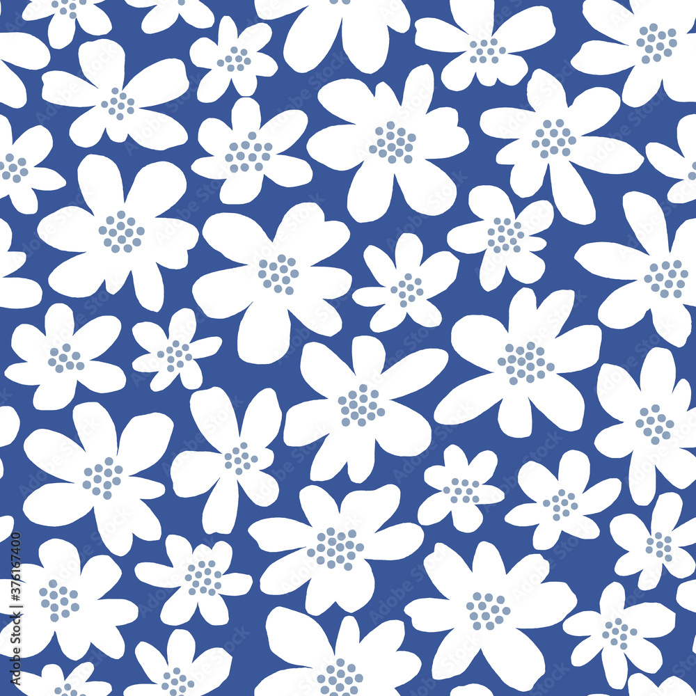 Seamless pattern material of an abstract flower, Seamless pattern material of an abstract flower,