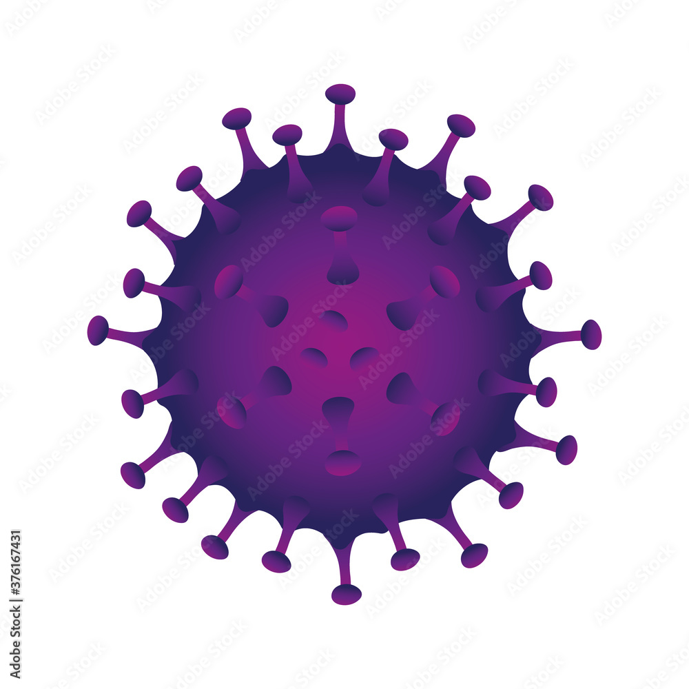 corona virus purple particle isolated icon corona virus purple particle isolated icon