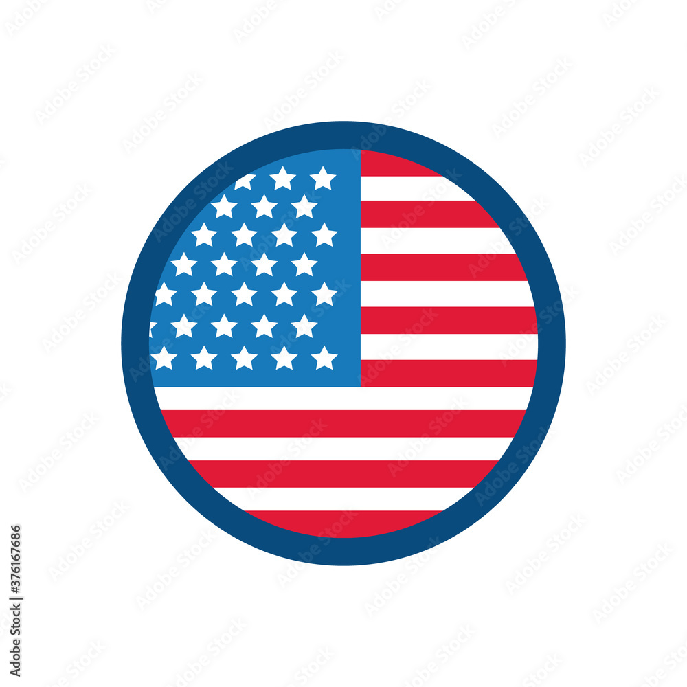 usa elections flag in circle flat style icon usa elections flag in circle flat style icon