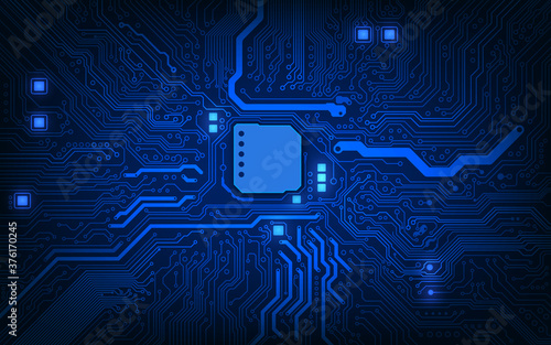 Computer circuit board. Abstract technological background.