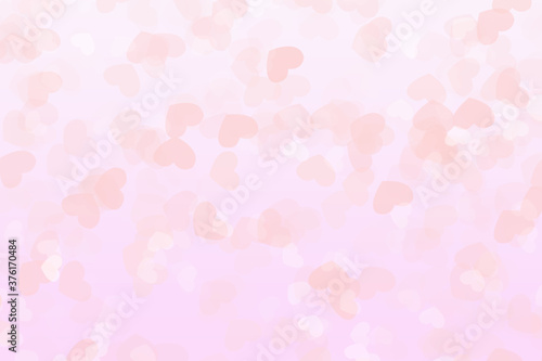 blur heart shape lights bokeh pink soft background.