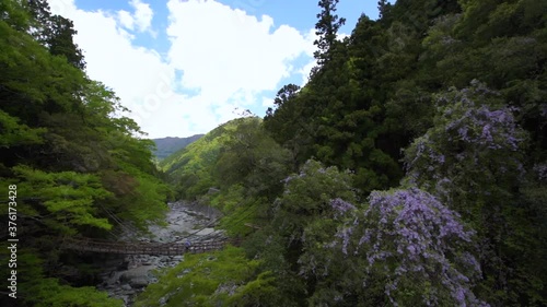 4K footage of Iya Kazura Bridge in Miyoshi City, Tokushima Prefecture, Japan