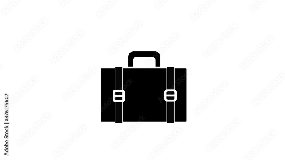 Suitcase icon. travel baggage icon. Suitcase flat logo isolated on white background Suitcase icon. travel baggage icon. Suitcase flat logo isolated on white background