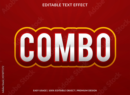combo text effect template design with bold font style and modern concept use for brand and business logo