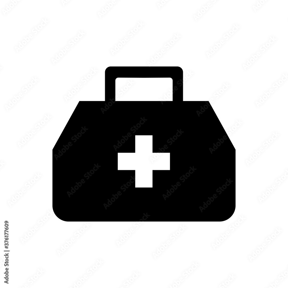 Suitcase icon with medicine sign. Vector illustration eps 10 Suitcase icon with medicine sign. Vector illustration eps 10