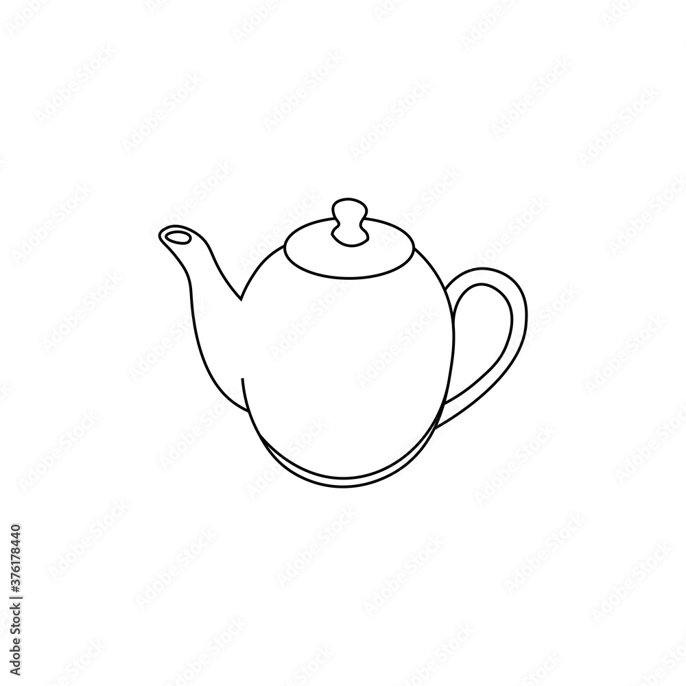 Teapot black sign icon. Vector illustration eps 10 Teapot black sign icon. Vector illustration eps 10