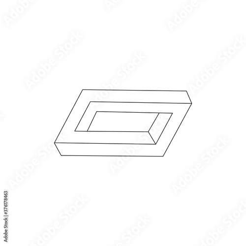 Icon of black sign square in figure style .Vector illustration eps 10