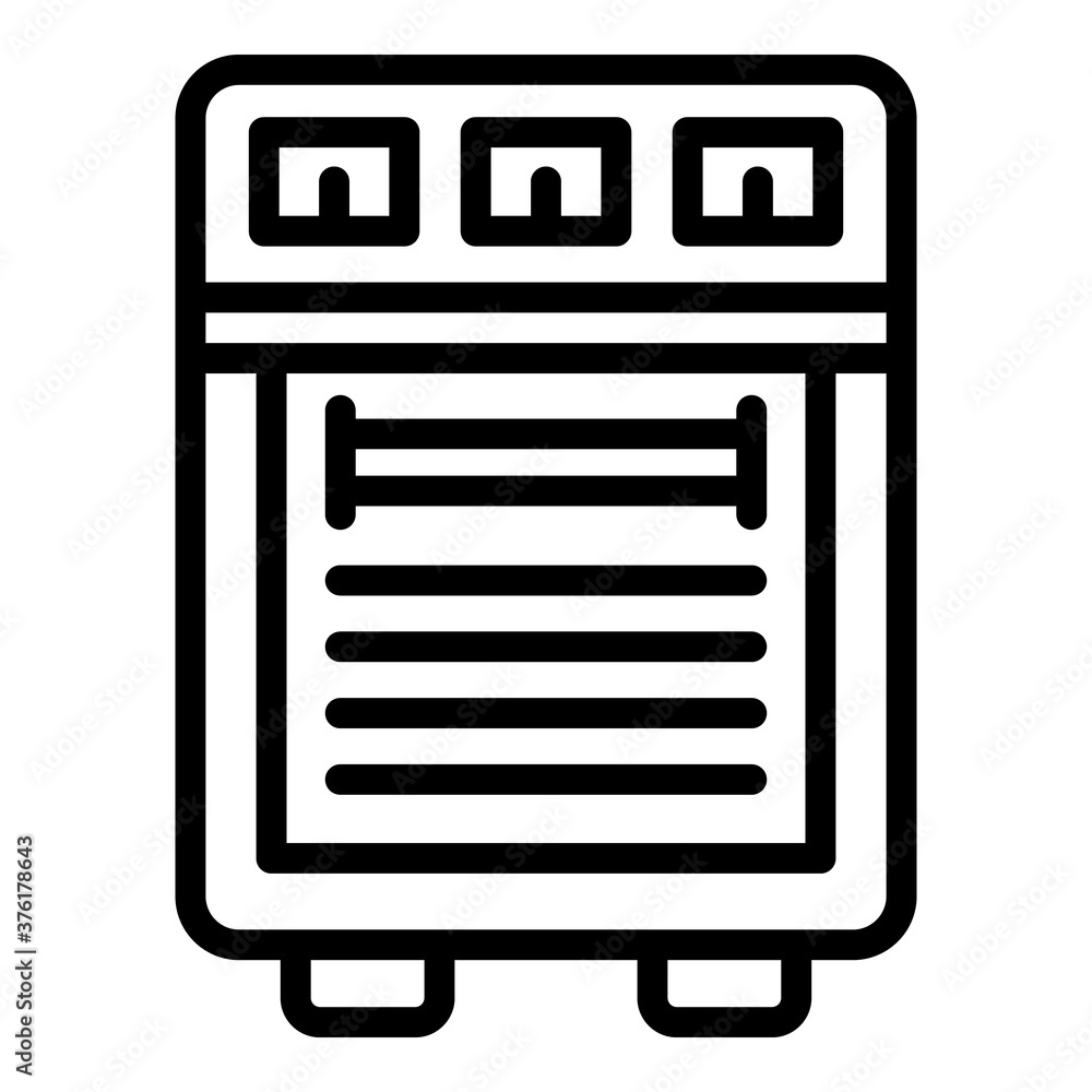 Electric cooker icon. Outline electric cooker vector icon for web design isolated on white background Electric cooker icon. Outline electric cooker vector icon for web design isolated on white background