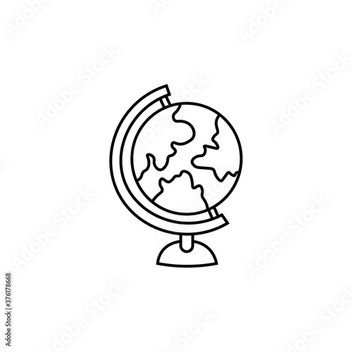 Black globe sign icon. Vector illustration eps 10