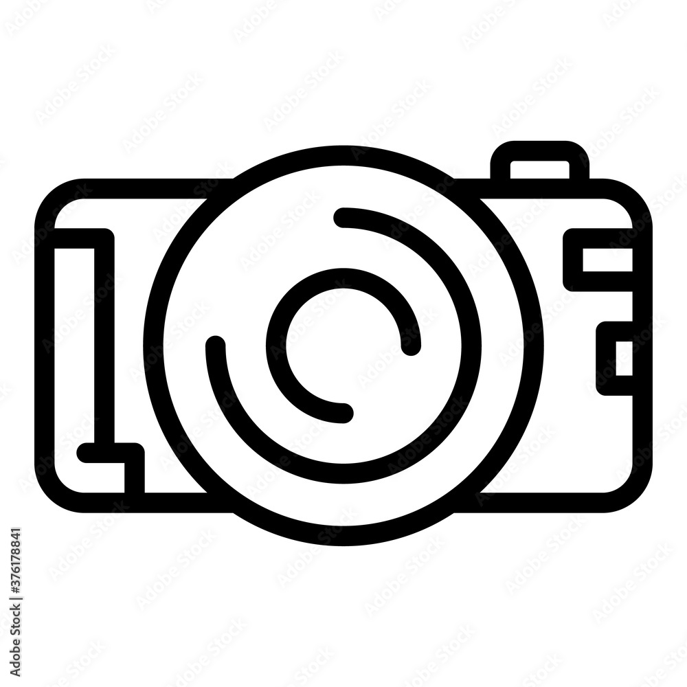Video camera icon. Outline video camera vector icon for web design isolated on white background Video camera icon. Outline video camera vector icon for web design isolated on white background
