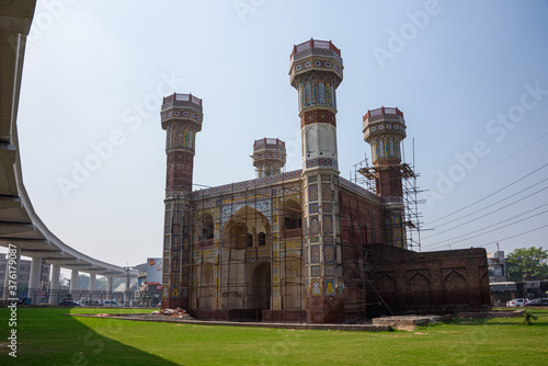 Chauburji, 17th century Mughal monument with four unique minarets in Lahore, Pakistan