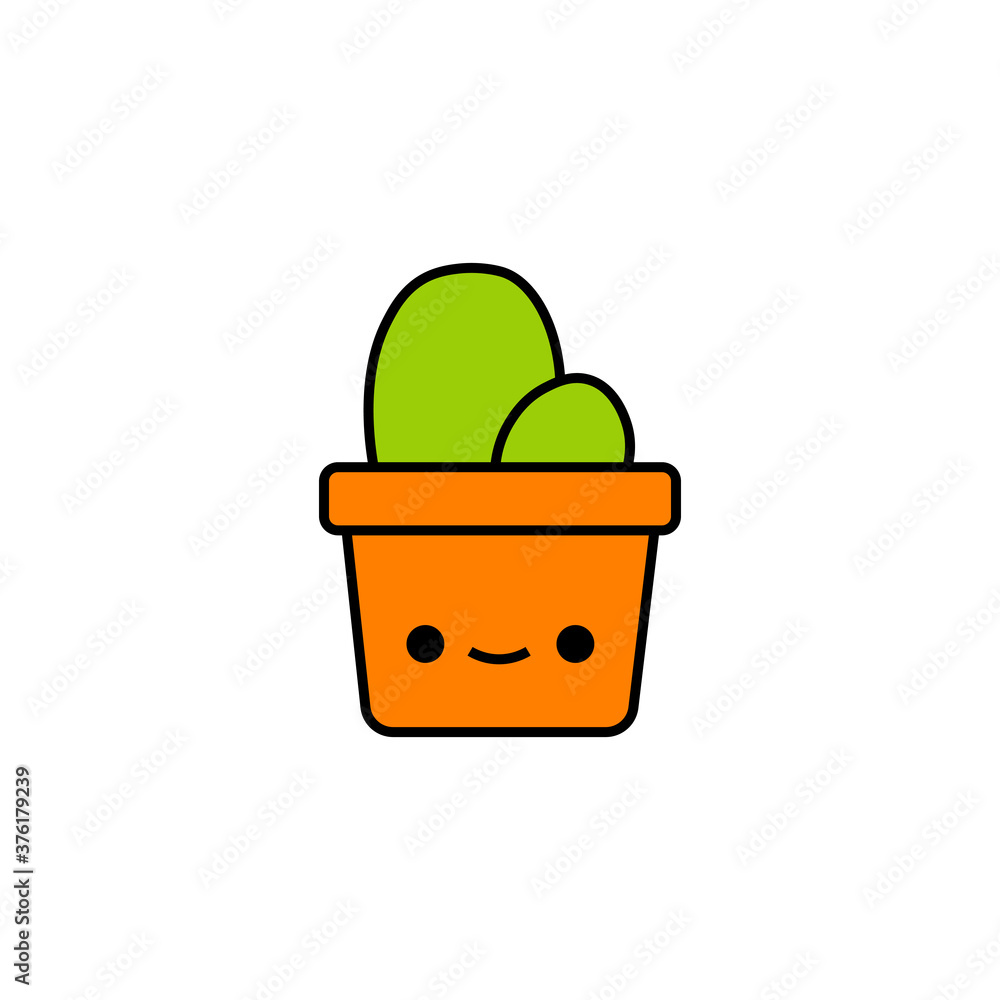 Potted cactus sign icon. Vector illustration eps 10 Potted cactus sign icon. Vector illustration eps 10